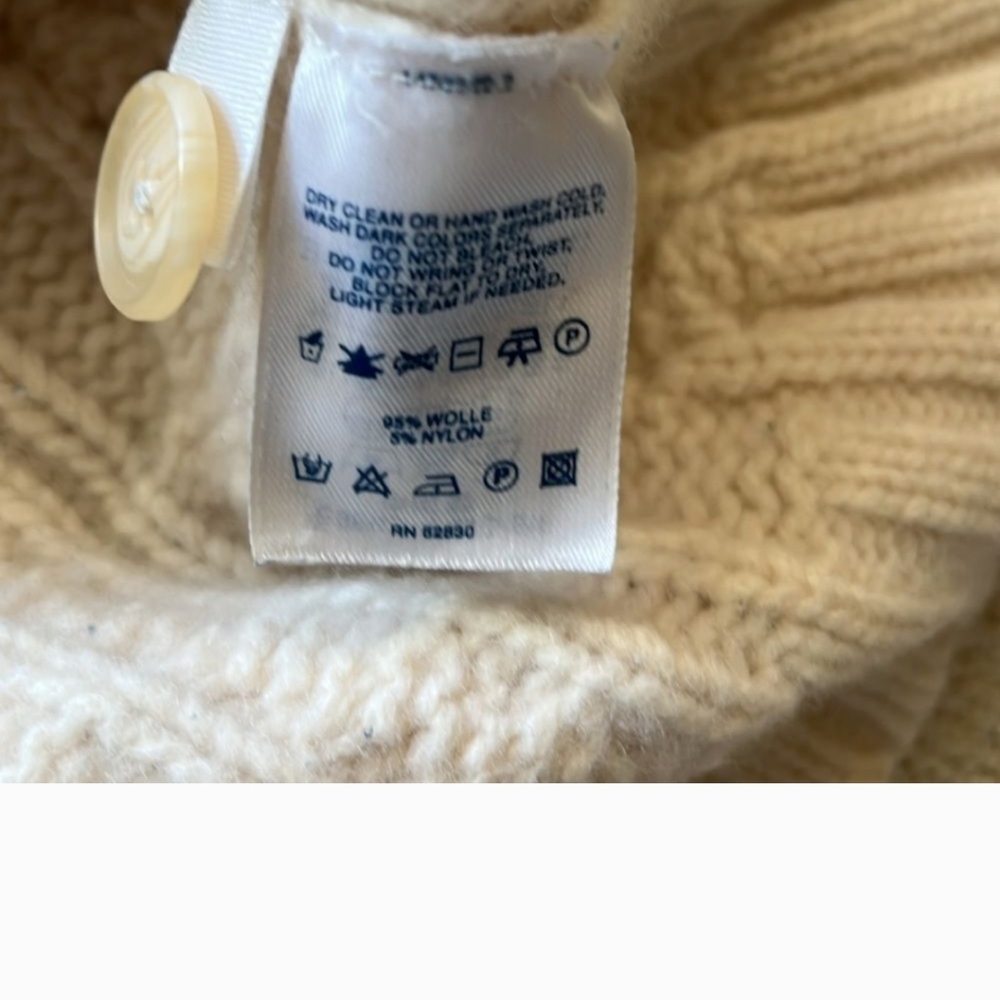 Womens Lands End Fisherman Sweater - Picture 8 of 9
